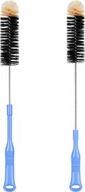 Bottle Cleaning Brush, 17 Inches Extra Long Handle Water Bottle Brush, Flexible Bendable Cleaner for Washing Narrow Neck Bottles, Wine Decanter