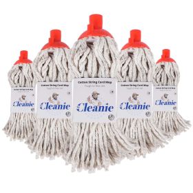 cMr Cleanie Cotton String Cord Floor Mop Replacement Head for Household Cleaning Kitchen Bathroom 5-Pack