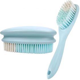 2 Pack Soft Bristle Cleaning Scrub Brush Laundry Brush Scrubber Brush for Clothes, Carpet and Fabric Stain Removal