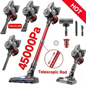 8-in-1 Light Green Cordless Vacuum Cleaner. Powerful Suction, Long Battery Life, Adjustable Suction. Suitable For Cleaning Hair, Hard Floors, Car (Option: Red)