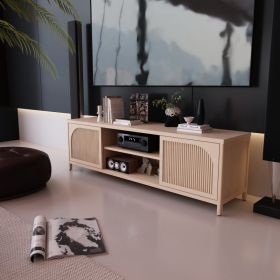 Bamboo TV Cabinet (Option: Natural)